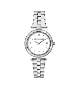 OROLOGIO TRUSSARDI R2453145515 ACCIAIO BIANCO DONNA T-SHINY 34MM 2H W/SILVER DIAL BR SS