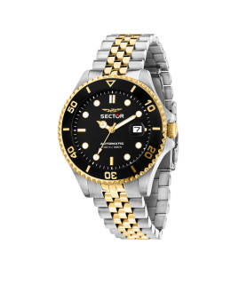 OROLOGIO SECTOR R3223161015 ACCIAIO BICOLORE UOMO 230 43MM AUTO 3H BLACK DIAL SS +YG B