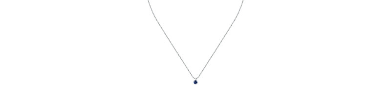 COLLANA MORELLATO SAIW172 ARGENTO BLU DONNA TESORI REC SILVER 925 BLUE CZ NECKLACE