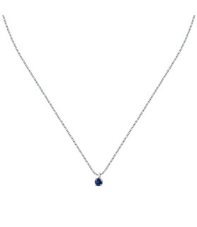 COLLANA MORELLATO SAIW172 ARGENTO BLU DONNA TESORI REC SILVER 925 BLUE CZ NECKLACE
