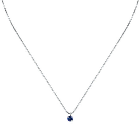 COLLANA MORELLATO SAIW172 ARGENTO BLU DONNA TESORI REC SILVER 925 BLUE CZ NECKLACE