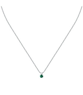 COLLANA MORELLATO SAIW173 ARGENTO VERDE DONNA TESORI REC SILVER 925 GN CZ NECKLACE