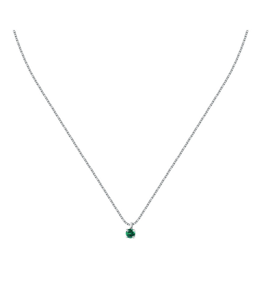 COLLANA MORELLATO SAIW173 ARGENTO VERDE DONNA TESORI REC SILVER 925 GN CZ NECKLACE