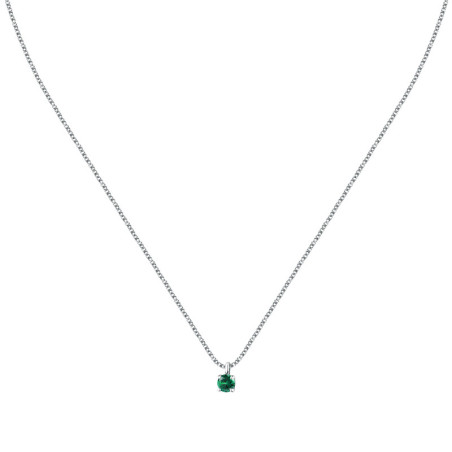 COLLANA MORELLATO SAIW173 ARGENTO VERDE DONNA TESORI REC SILVER 925 GN CZ NECKLACE