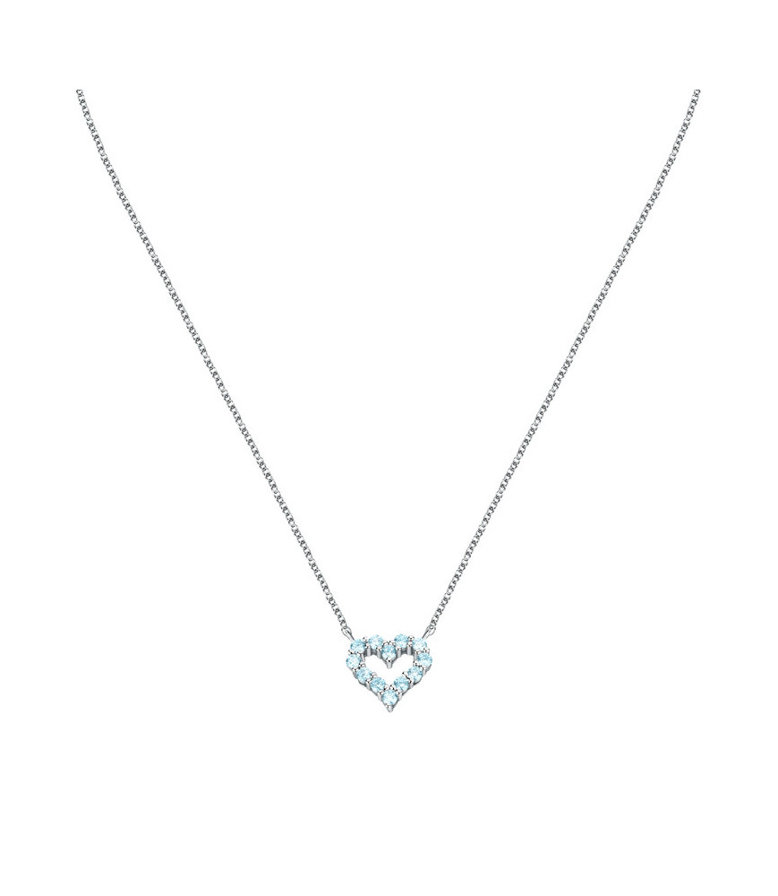 COLLANA MORELLATO SAIW180 ARGENTO BIANCO DONNA TESORI RE.SIL.925 BLUE HT NECKLACE