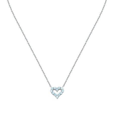 COLLANA MORELLATO SAIW180 ARGENTO BIANCO DONNA TESORI RE.SIL.925 BLUE HT NECKLACE
