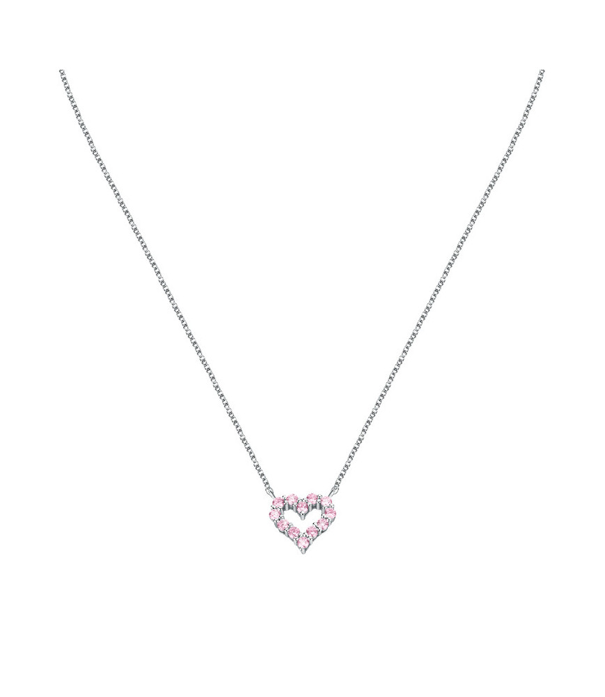 COLLANA MORELLATO SAIW181 ARGENTO BIANCO DONNA TESORI RE.SIL.925 PINK HT NECKLACE