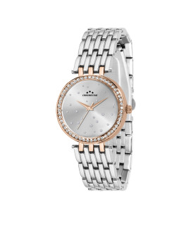 OROLOGIO BICOLORE DONNA MAJESTY 30mm 3H SILVER DIAL BR SS ACCIAIO R3753272512
