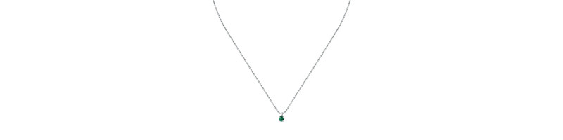 COLLANA MORELLATO SAIW173 ARGENTO VERDE DONNA TESORI REC SILVER 925 GN CZ NECKLACE