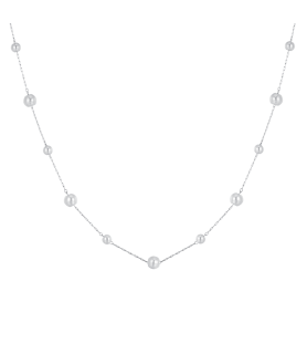 COLLANA LUCA BARRA CK2032 ACCIAIO BIANCO DONNA COLLANA DONNA LUNGA IN ACCIAIO CON PERLE