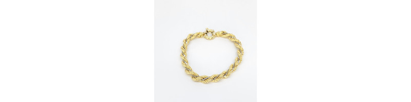 BRACCIALE EnricoOro K0283 18/19CM BICOLORE DONNA CORDONCINO
