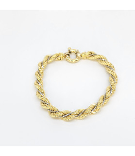 BRACCIALE EnricoOro K0283 18/19CM BICOLORE DONNA CORDONCINO