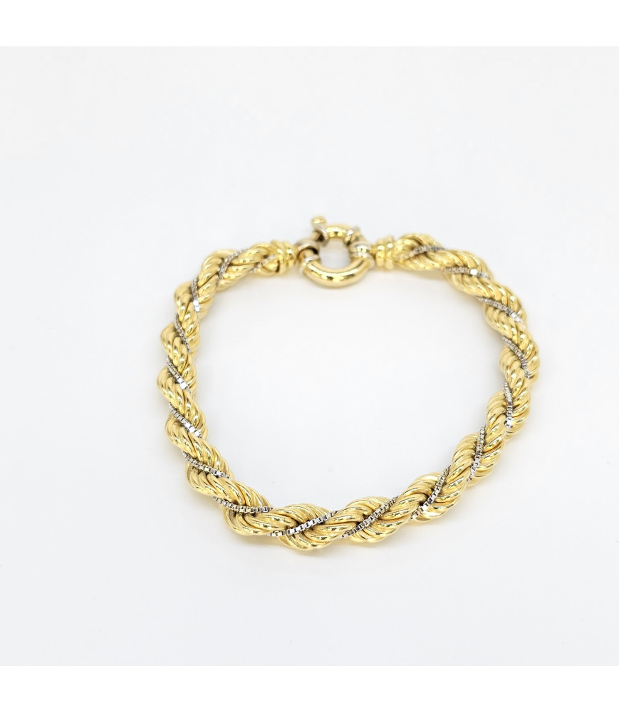 BRACCIALE EnricoOro K0283 18/19CM BICOLORE DONNA CORDONCINO
