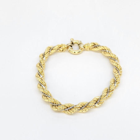 BRACCIALE EnricoOro K0283 18/19CM BICOLORE DONNA CORDONCINO