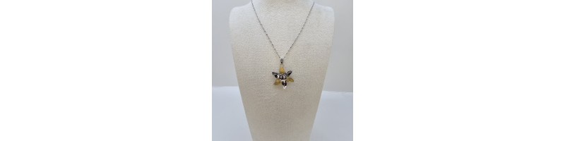 PENDENTE EnricoOro X18.01461BIS ORO 750° BICOLORE DONNA FIORE