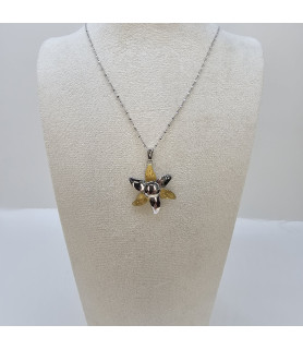 PENDENTE EnricoOro X18.01461BIS ORO 750° BICOLORE DONNA FIORE