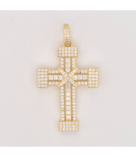 PENDENTE Onais F24.4850PA ARGENTO GIALLO UNISEX CROCE GEOLIER