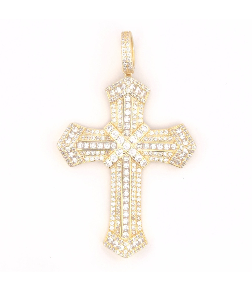 PENDENTE Onais F24.4870PA ARGENTO GIALLO UNISEX CROCE GEOLIER
