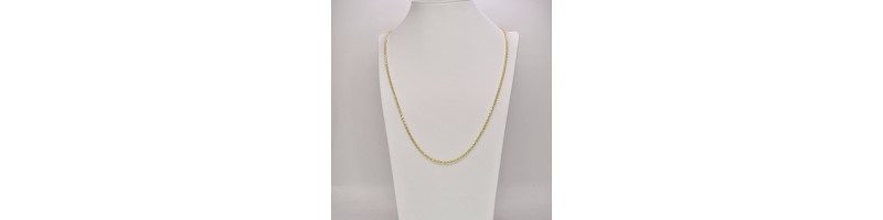 CATENA Onais F24.5919CA ARGENTO GIALLO UNISEX CORDA ROSE CHAIN 80 DA 60CM