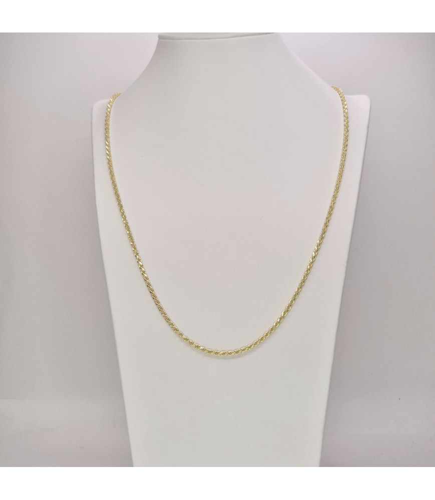 CATENA Onais F24.5919CA ARGENTO GIALLO UNISEX CORDA ROSE CHAIN 80 DA 60CM