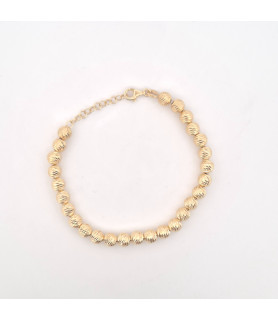 BRACCIALE Onais F24.6514BA ARGENTO GIALLO UNISEX MILLELUCI SFERA DIAMETRO 6