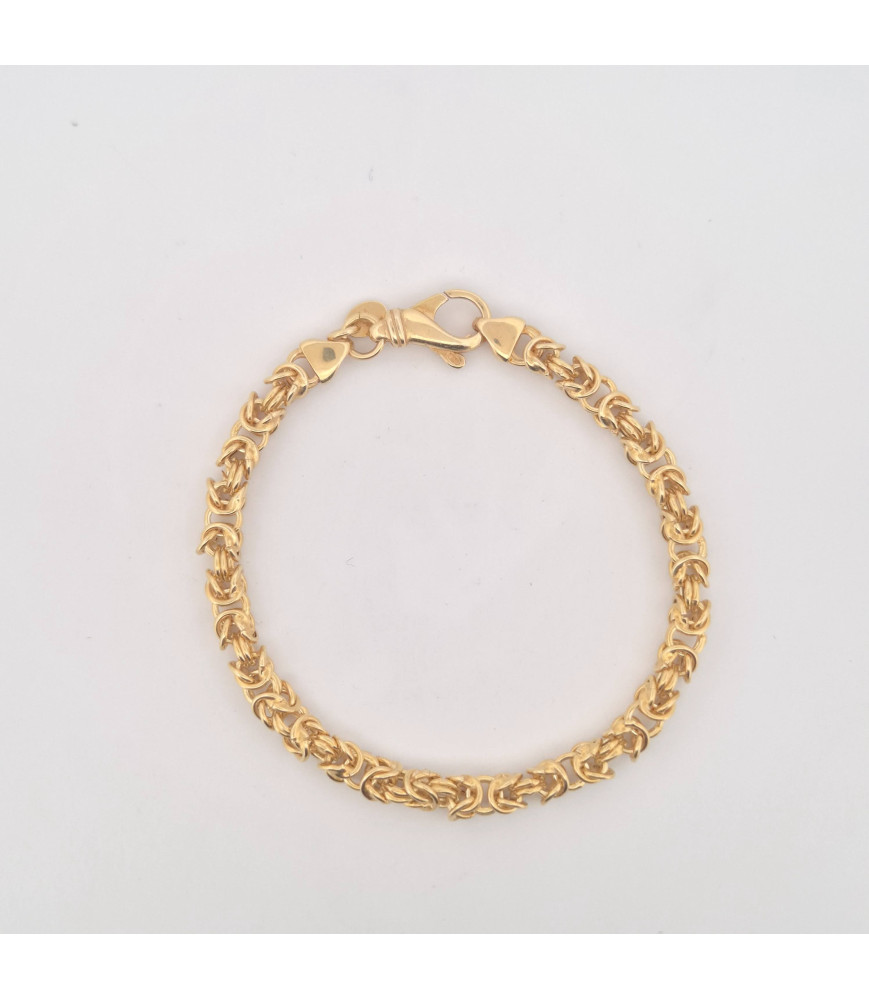 BRACCIALE Onais F24.6539BA ARGENTO GIALLO UOMO MODELLO BIZANTINO O DEL RE