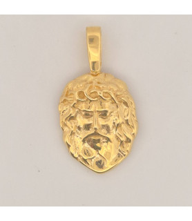 PENDENTE Onais F24.7252PA ARGENTO GIALLO UOMO VOLTO DI CRISTO