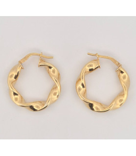 ORECCHINI Onais F24.7765OA ARGENTO GIALLO DONNA TORCHON  LUCIDO