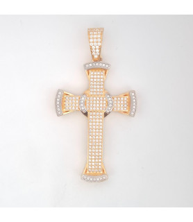 PENDENTE Onais F25.0869PA ARGENTO GIALLO UOMO CROCE