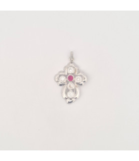 PENDENTE EnricoOro B3327 ORO750° BIANCO DONNA CROCE