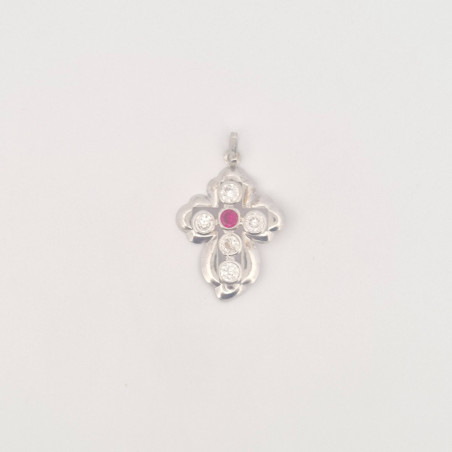 PENDENTE EnricoOro B3327 ORO750° BIANCO DONNA CROCE
