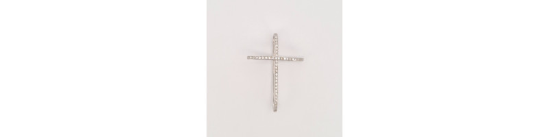 PENDENTE EnricoOro H107 ORO 750° BIANCO DONNA CROCE