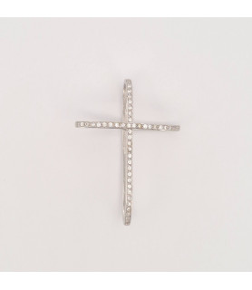 PENDENTE EnricoOro H107 ORO 750° BIANCO DONNA CROCE