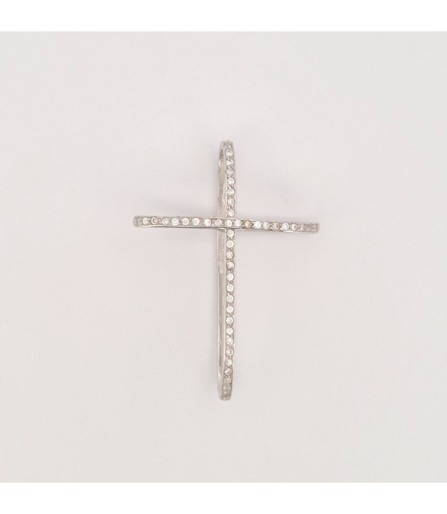PENDENTE EnricoOro H107 ORO 750° BIANCO DONNA CROCE