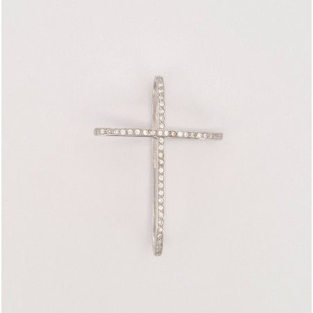 PENDENTE EnricoOro H107 ORO 750° BIANCO DONNA CROCE