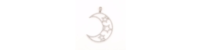 PENDENTE EnricoOro H361 ORO 750° BIANCO DONNA LUNA