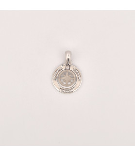 PENDENTE EnricoOro  K0442 ORO 750° BIANCO UOMO ROSA DEI VENTI