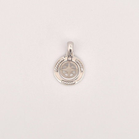 PENDENTE EnricoOro  K0442 ORO 750° BIANCO UOMO ROSA DEI VENTI