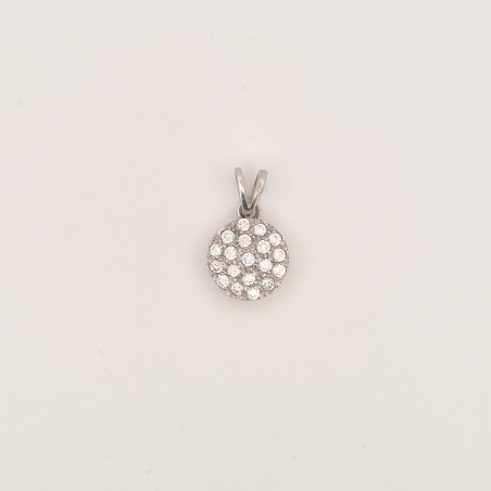 PENDENTE EnricoOro K0636 ORO 750° BIANCO DONNA PAVE