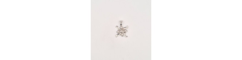 PENDENTE EnricoOro S0384 ORO 750° BIANCO DONNA FIORE