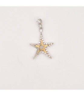 PENDENTE EnricoOro S11037 ORO 750° BICOLORE DONNA STELLA