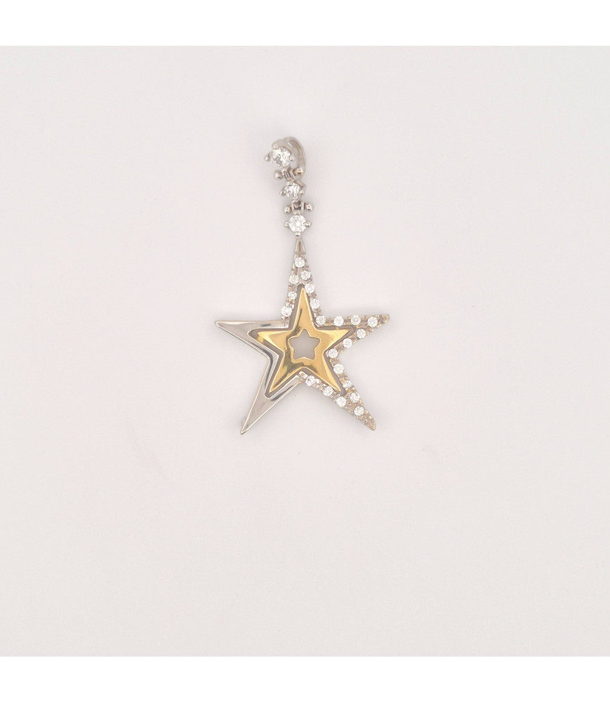 PENDENTE EnricoOro S11037 ORO 750° BICOLORE DONNA STELLA