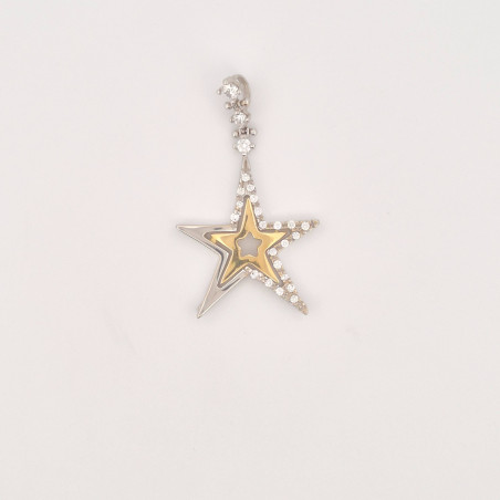 PENDENTE EnricoOro S11037 ORO 750° BICOLORE DONNA STELLA