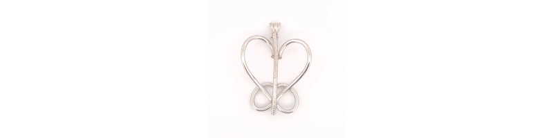 PENDENTE EnricoOro V2985 ORO 750° BIANCO DONNA FARFALLA