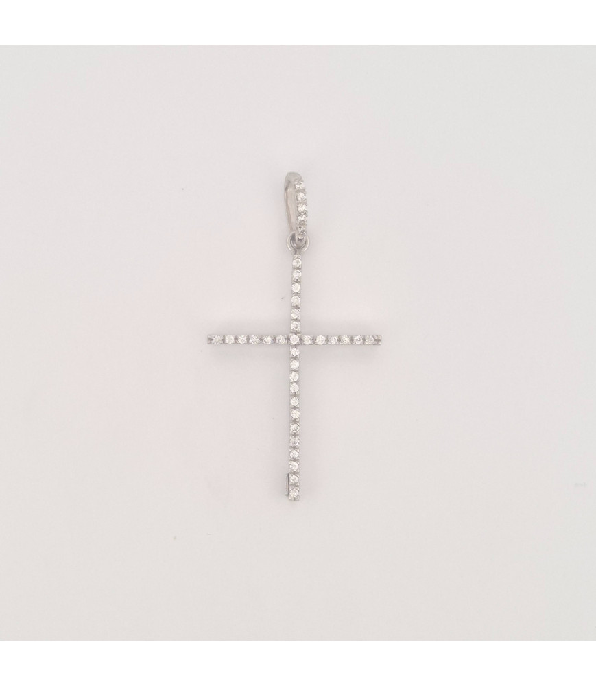 PENDENTE EnricoOro V5210 ORO750° BIANCO DONNA CROCE