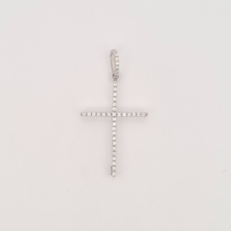 PENDENTE EnricoOro V5210 ORO750° BIANCO DONNA CROCE