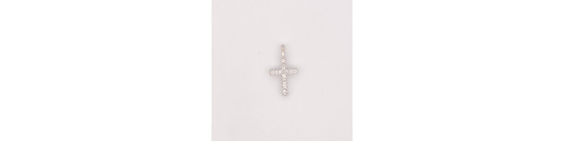 PENDENTE EnricoOro X18.00912 ORO 750°  BIANCO UNISEX CROCE