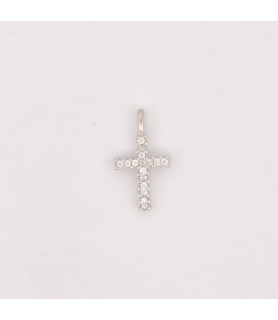 PENDENTE EnricoOro X18.00912 ORO 750°  BIANCO UNISEX CROCE
