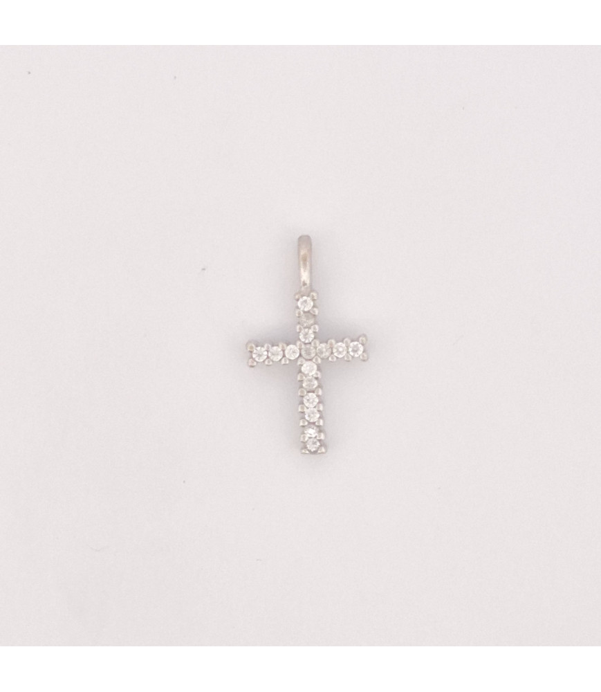 PENDENTE EnricoOro X18.00912 ORO 750°  BIANCO UNISEX CROCE