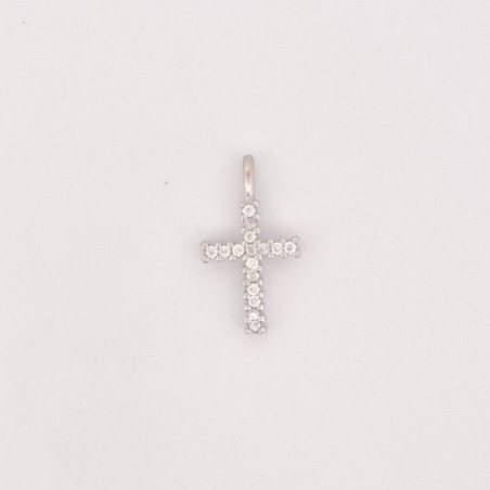 PENDENTE EnricoOro X18.00912 ORO 750°  BIANCO UNISEX CROCE